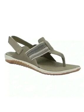 SOREL Out N About Plus Leather Walking Sandal Comfort Sporty Green Size 12